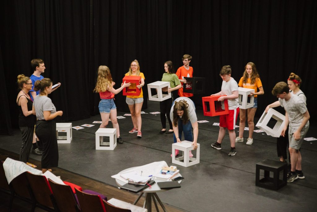 Group of children at acting class